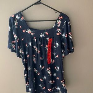 NWT navy floral shirt.
